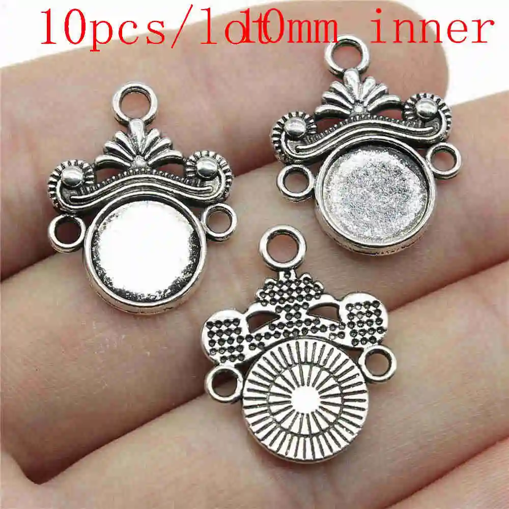 Components Jewellery Making Supplies Round Perforated Earring Connectors Art Crafts Diy Make Accessories