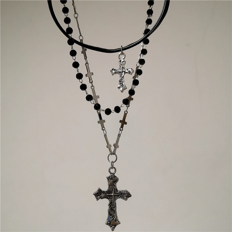 Women'S Emo Accessories - Gothic Punk Y2K Metal Cross Pendant