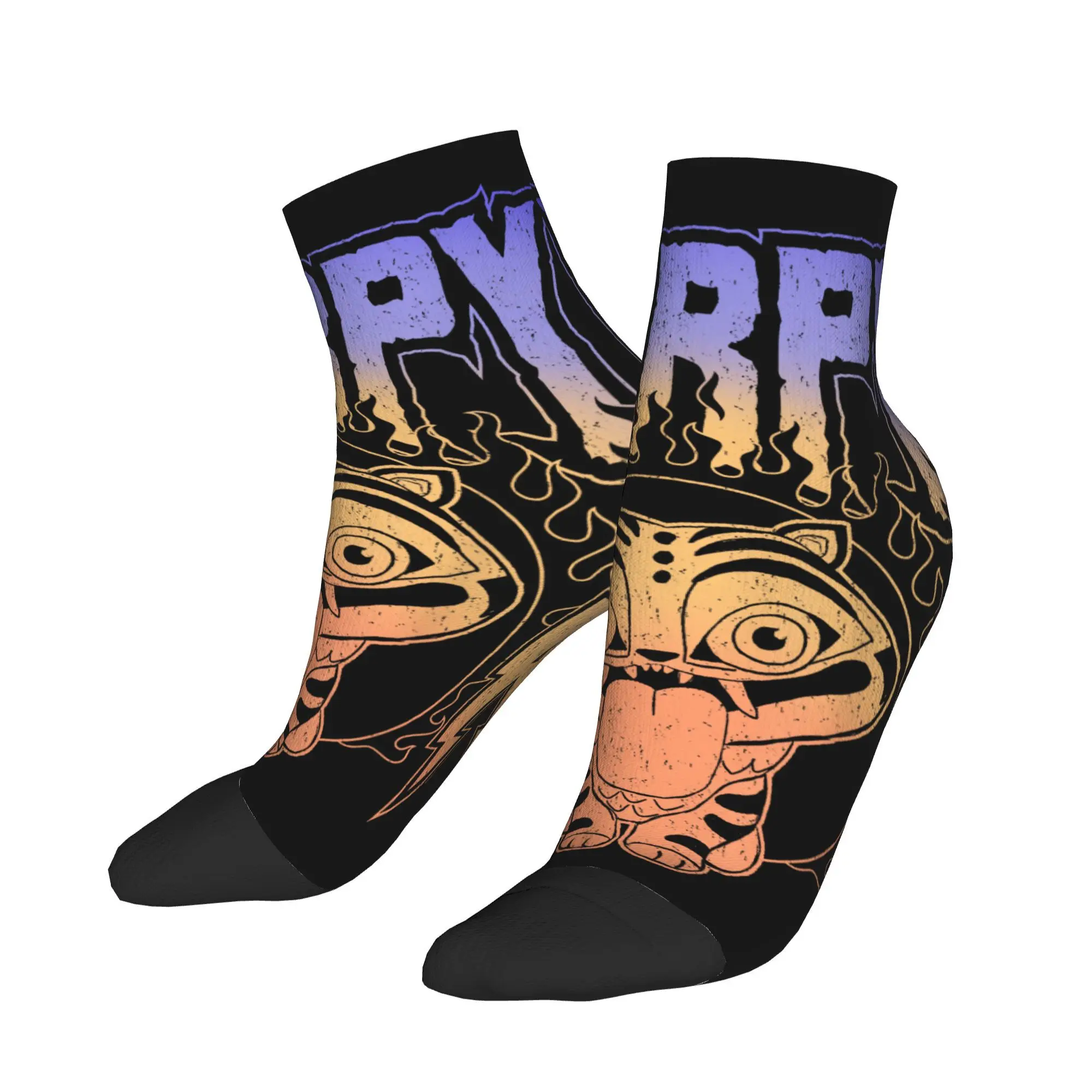 

Derpy Ретро Металлическая Группа Стиль Логотип Kpop Demon Hunters Носки до щиколотки Противоскользящие Мягкие Носки Для Бега Для Взрослых Мужчин Осенние Современные Носки