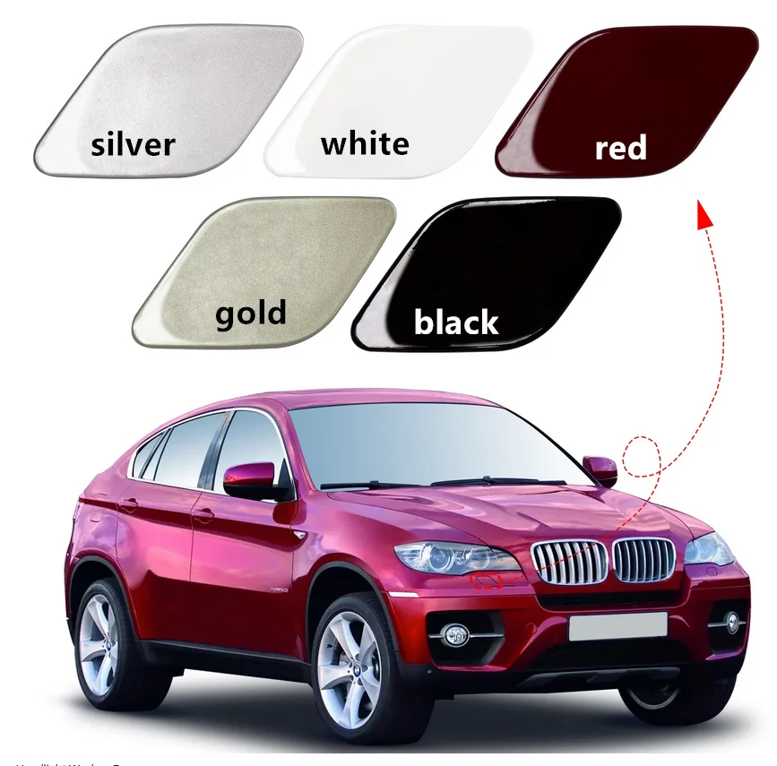 

For BMW X6 E71 E72 2008-2014 Bumper Headlight Lamp Washer Spray Nozzle Cover Cap