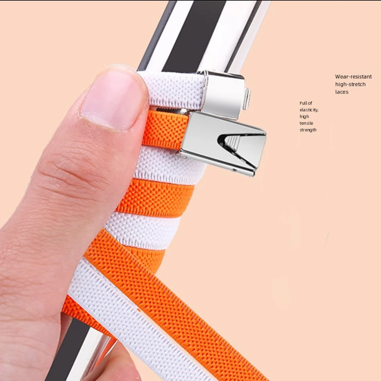 8mm No Tie Shoe Laces Press Lock Shoelaces Without Ties Elastic Laces Sneaker Kids Adult Widened Flat Shoelace for Shoes image 3
