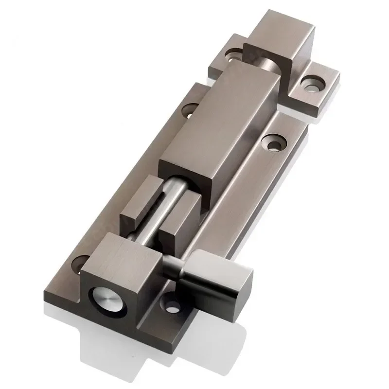 Sliding Lock Door Drawer Barrel Bolt Protective Door Latch, Silver Thick Aluminum Alloy Unlatching Door Lock with 2,3 Inches  XD