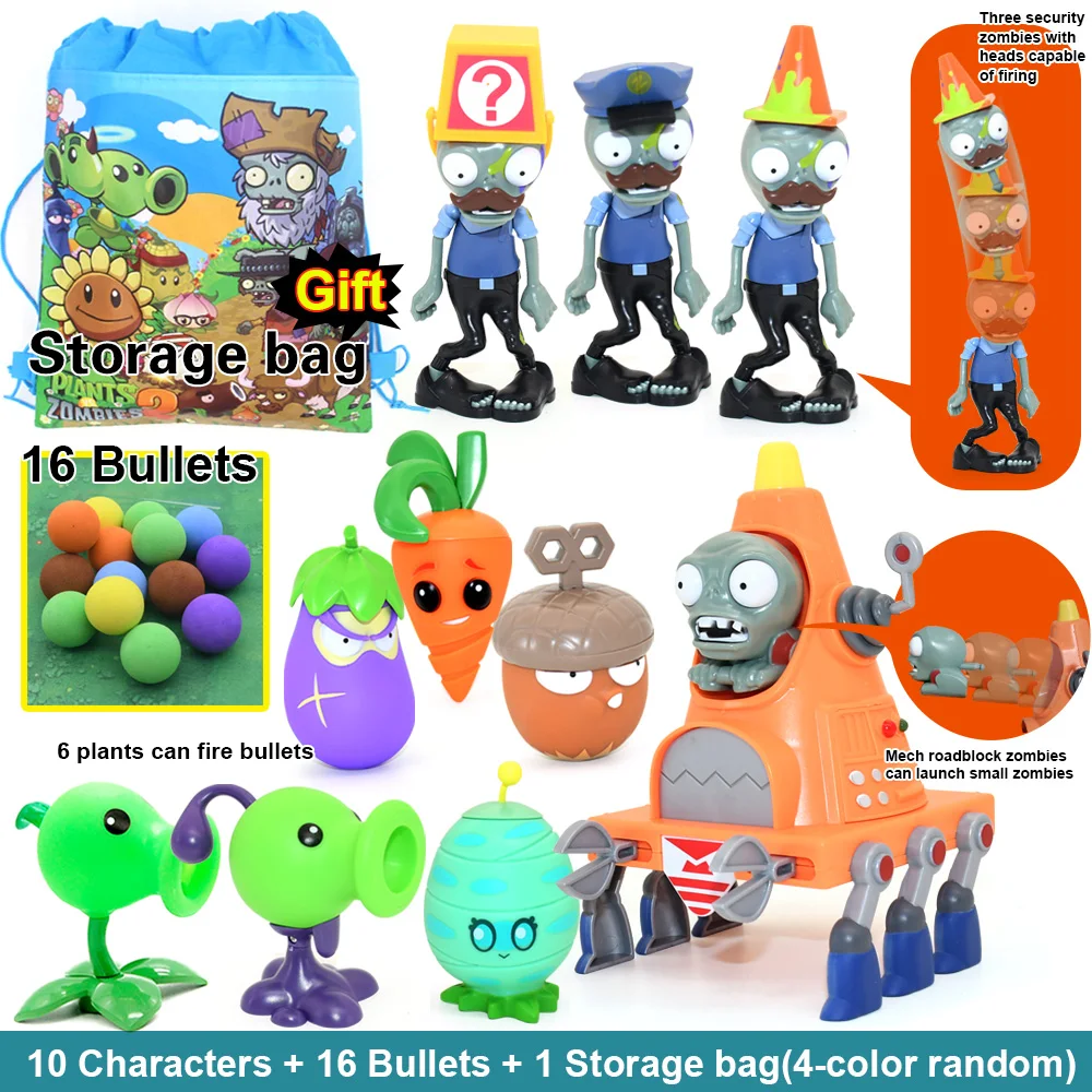 PLANTS VS ZOMBIES 2 Toys Full Set New Role Pea Shoote Alliance Bullet  Ejection Attack Walking Dead Children's Gifts Delivery Bag - AliExpress