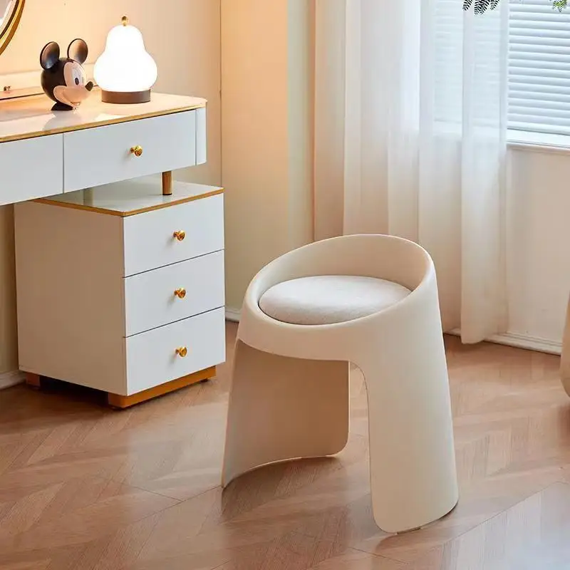 Light Luxury, Makeup Stool, Simple, Stackable, Chair, Girls, Bedroom, Manicure
