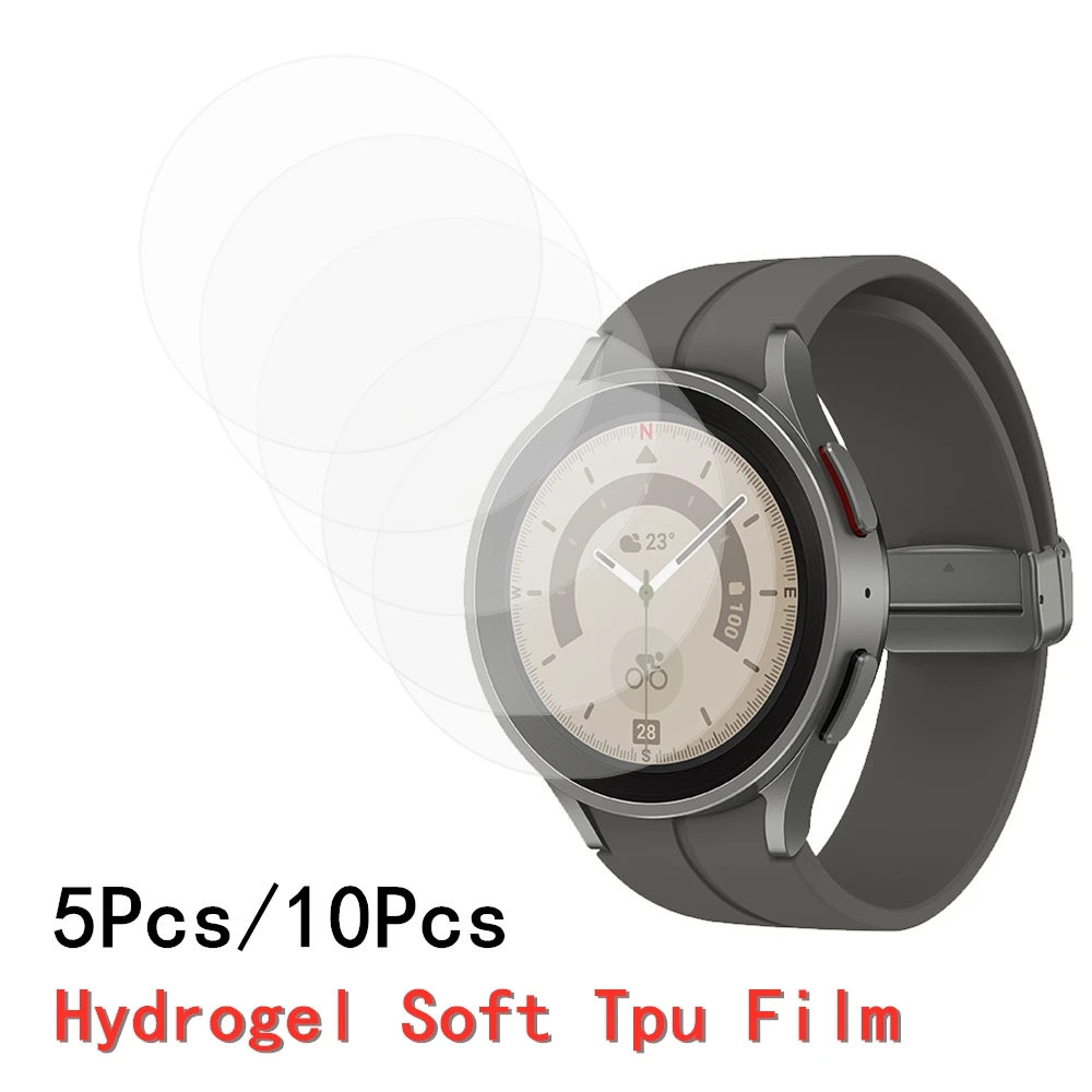 

5 шт. 10 шт. гидрогелевая пленка для умных часов для универсальных круглых часов диаметром 33 34 35 36 37 38 39 40 41 42 43 25-46 мм мягкая пленка из ТПУ