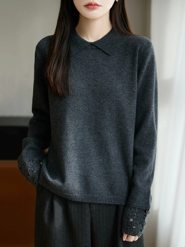 Ele Collar irt المرأة البيضاء المطرزة الجوف خارج تصميم عارضة فضفاضة تناسب طويلة Sve الملابس الداخلية قاعدة irt #2