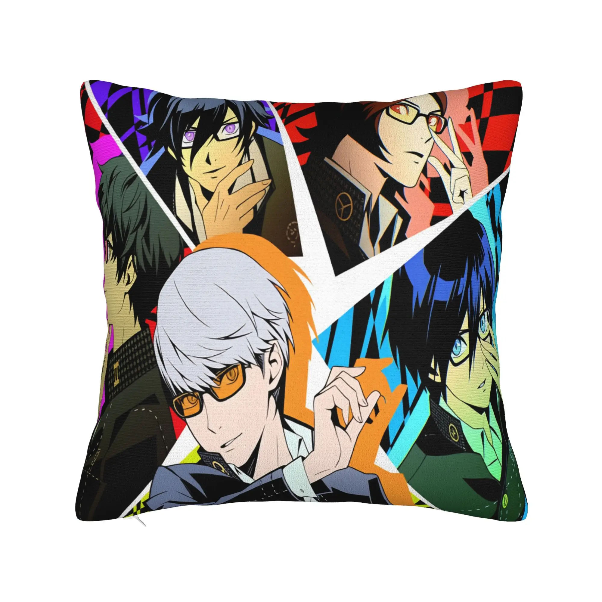 Pillow Case ATLUS P-Personas 2 Fanart Square  Pillow Cover For Living Room Chair Novelty Pillowcases