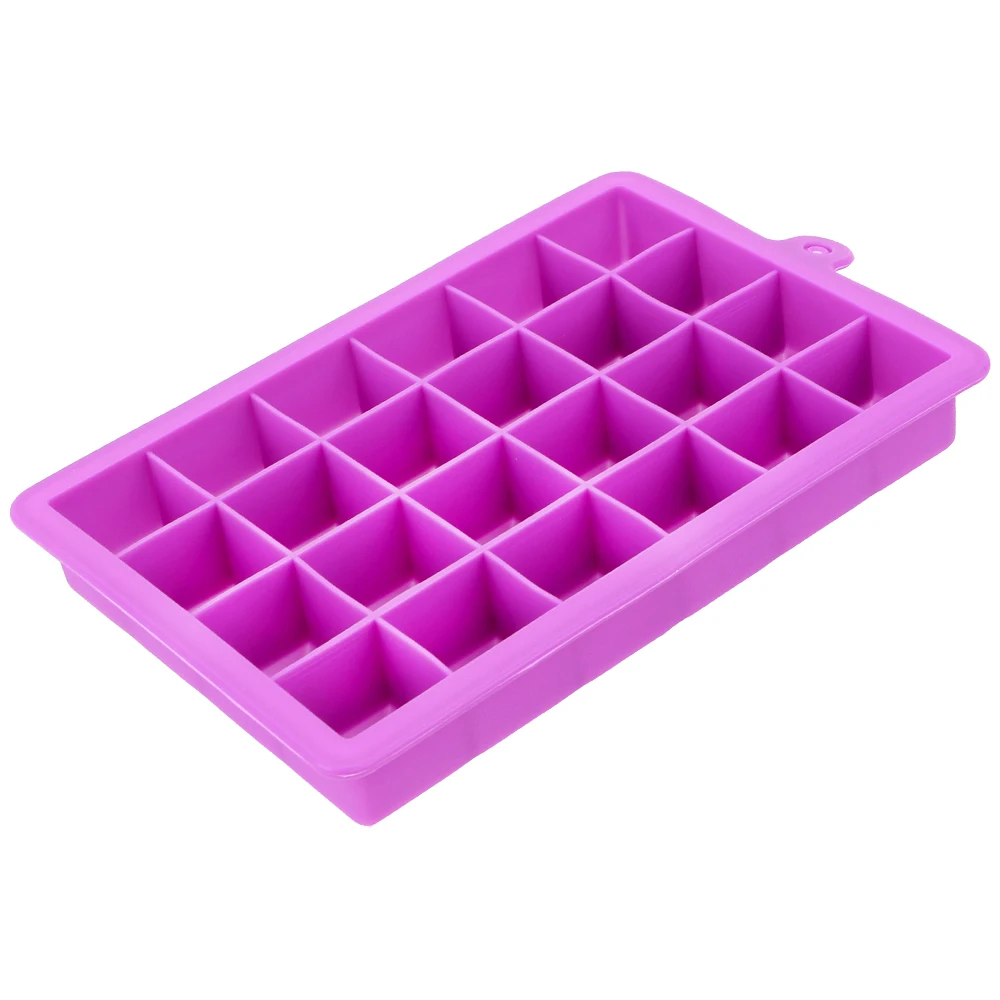 Ice Cream Maker Silicone Ice Cube Mold 24-Hole DIY Ice Mold Square Shape Ice Tray Bar Party Cocktail Whisky Chocolate Mould