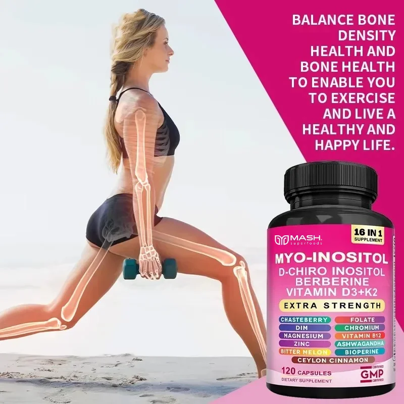 Inositol & D-chiro-inositol with D3+K2 Capsules, Balance Hormone Levels and Support Metabolic Health Daily.