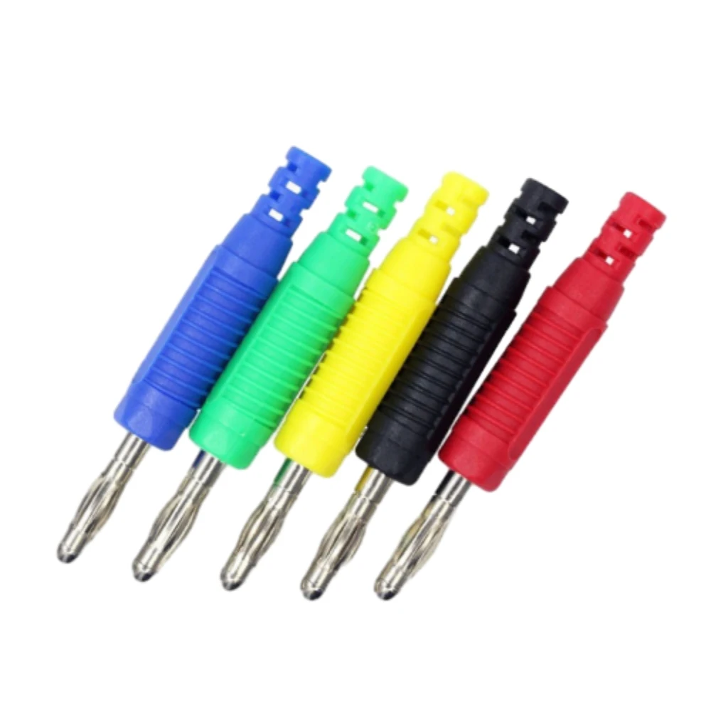 

2mm Banana Test Plug Copper Nickel Plated Tail Spiral Test Leads Connectors Plug 5PCS