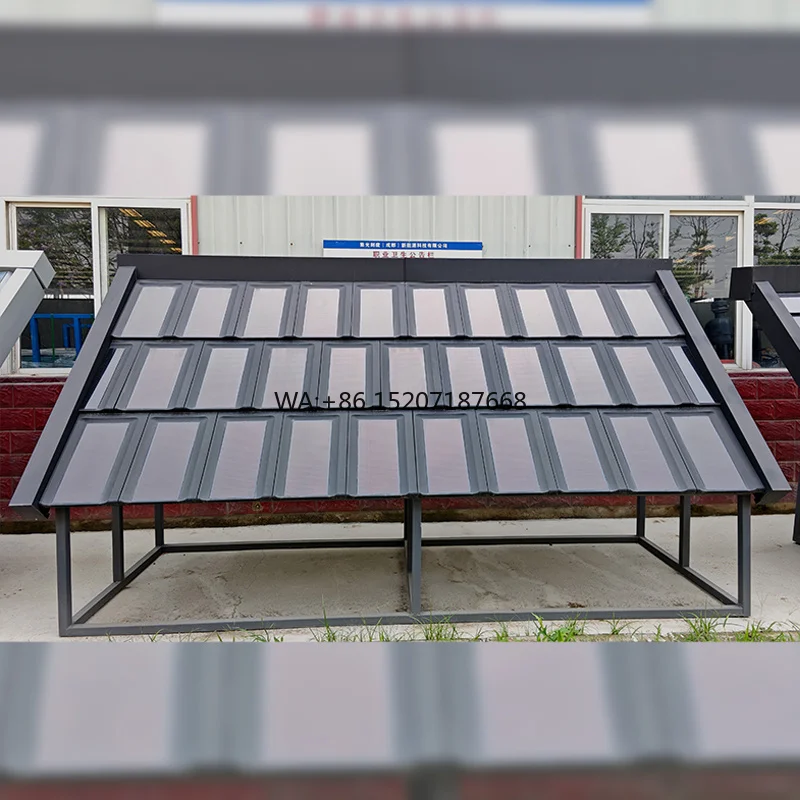Easy Install Thin-Film Double Glass 2-in-1 Solar Roof Tiles for BIPV Building Integrated Photovoltaic System Anti-weather