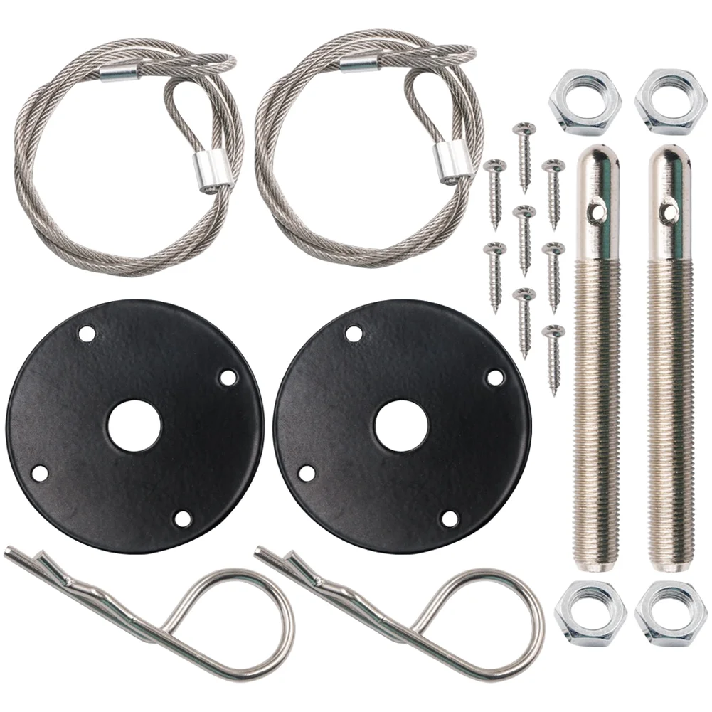 Stainless Steel Hood Lock with Cable Release and Hidden Pins Providing Enhanced Engine Bay Protection for Cars