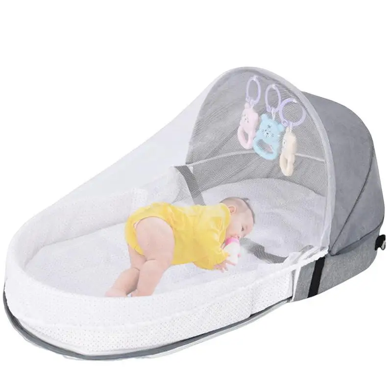 Kids Baby Travel Bed Cribs For Newborn Protection Mosquito Net Portable Bassinet Foldable Breathable Infant Sleeping Basket Bed