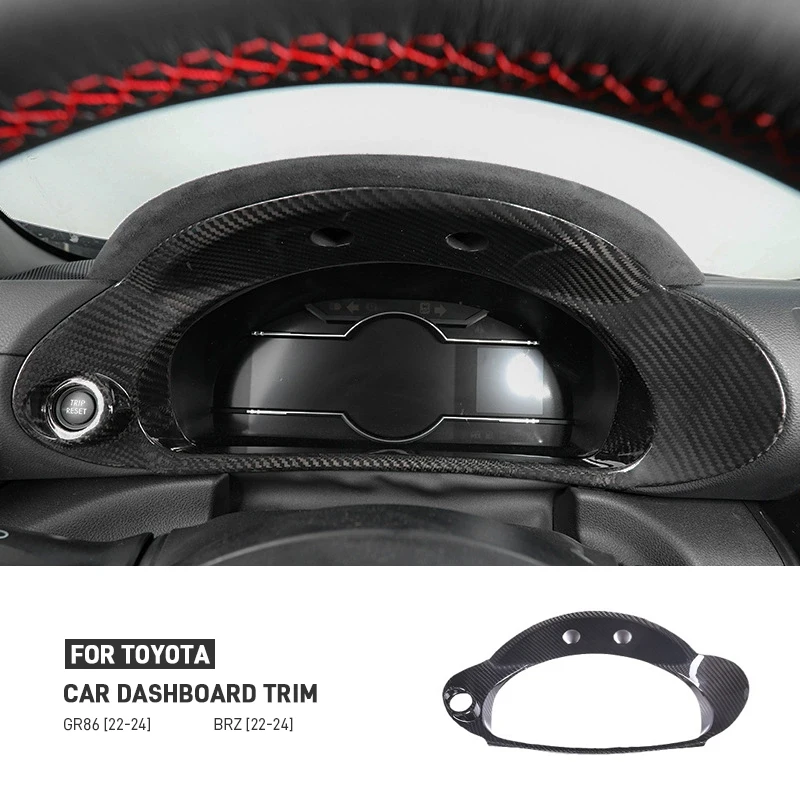 

For Toyota GR86 86 For Subaru BRZ 2022-2024 Real Carbon Fiber/Red Car Instrument Dashboard Frame Cover Trim Interior Accessories
