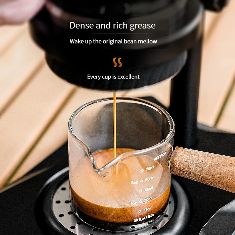 Manual Coffee Grinder Portable Mini Manual Coffee Maker Kitchen Home Outdoor Latte American High-pressure Hand Espresso Machine