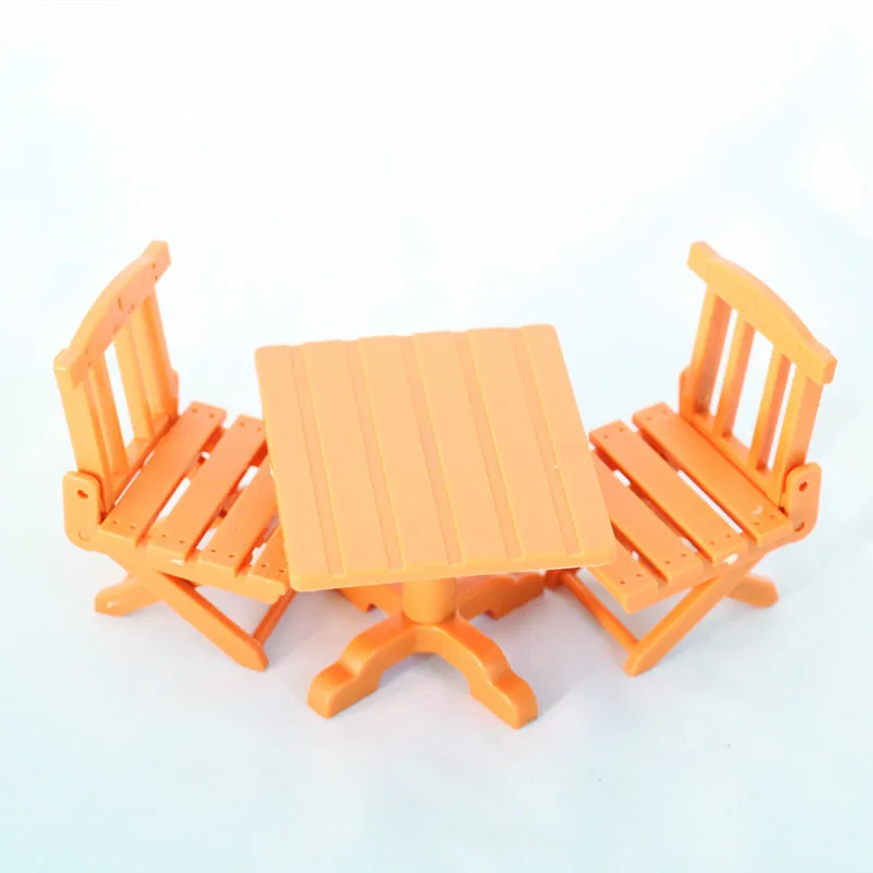 Mini Furniture Model Dollhouse Dining Table and Chair Miniature Items SEPPA Table BJD Dolls House Accessories Garden Girls Toys