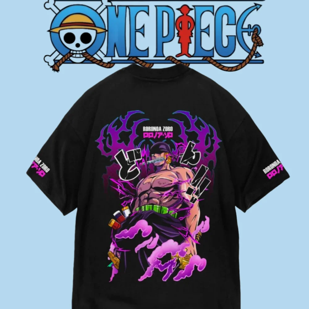 

One Piece Japanese Anime 2025 Summer New Hot-seling Men's Women's T-shirt Roronoa Zoro Pure Cotton Y2K Harajuku Trendy T-shirt
