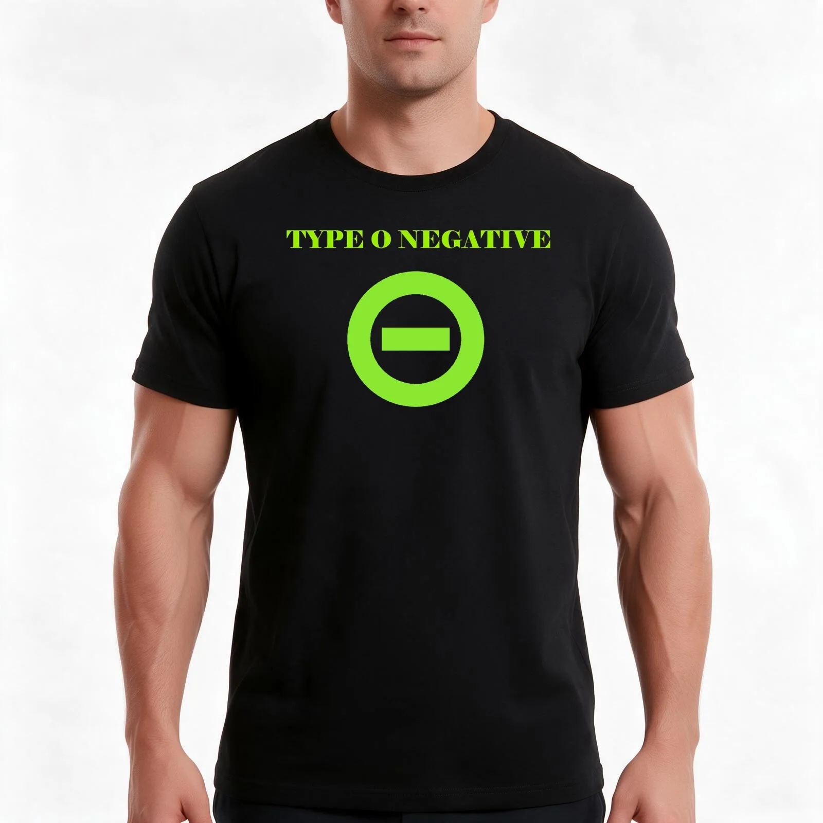 type o negative T-Shirt, Summer Casual Cotton Tee, Oversized Streetwear Tops, Vintage Graphic Print, Loose Fit Short Sleeve