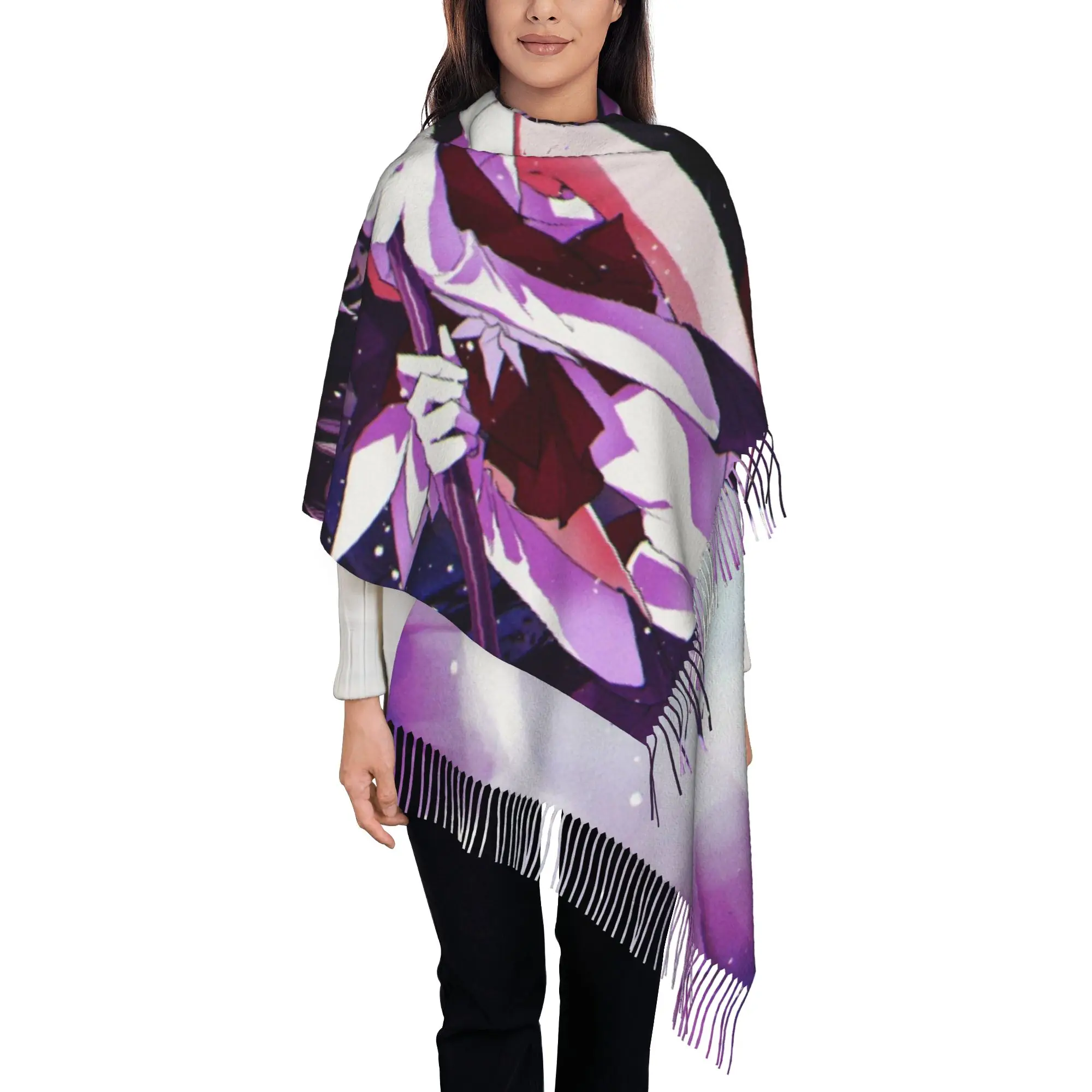 Sailor SaturnTassel Scarf S-Sailor Moon Fall Lightweight Windproof Birthday Shawl