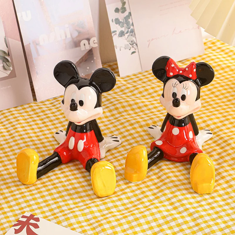 Kawaii Disney Anime Hobby Mickey Mouse Minnie Mouse Cartoon Ceramic Desktop Mobile Phone Ipad Tablet Stand