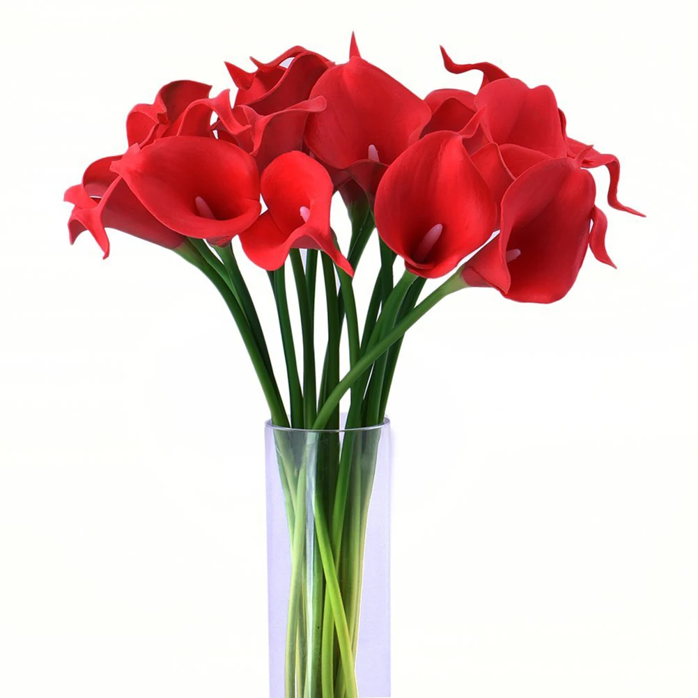 

20 Pcs Fake Flowers for Vase Artificial Bouquet Lily Real Touch Decorative Bouquets Decoration