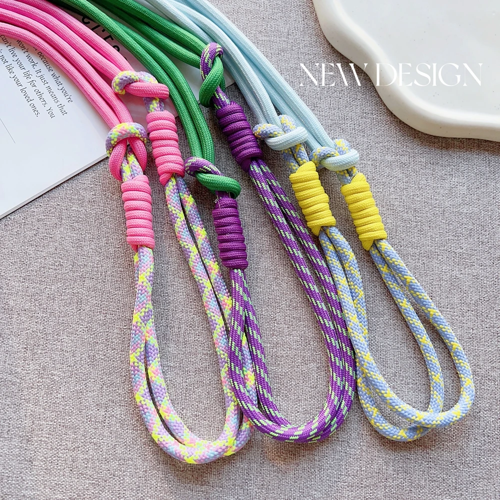 Korea Universal Adjustable Phone Lanyard Strap Mobile Phone Hanging Rope Neck Straps Anti-lost Lanyards Cell Phone Accessories