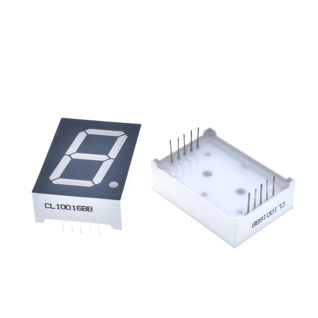 New 1 Bit 1 inch Digital Tube LED Display High Red/Blue/White/Green/Yellow/Yellow Green Light 7 Segment Common Anode/Cathode