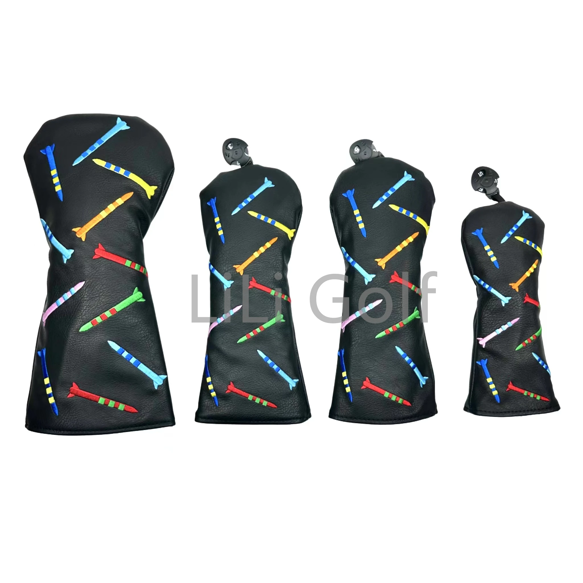 

Golf rocket pattern top cover, driver's top cover, golf course, wooden top cover, hybrid top cover, push rod cover, Pu leather