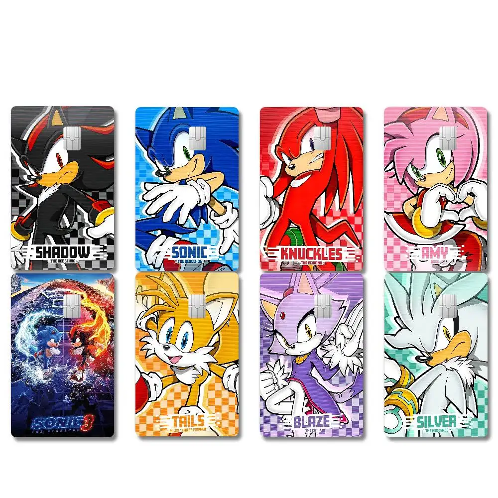 PC Classic Anime S-Sonic Characters Anime 1 Set Of 4 Pcs Funny Shell Ultra Thin No Fade Sticker Skin Cover Film For Debit