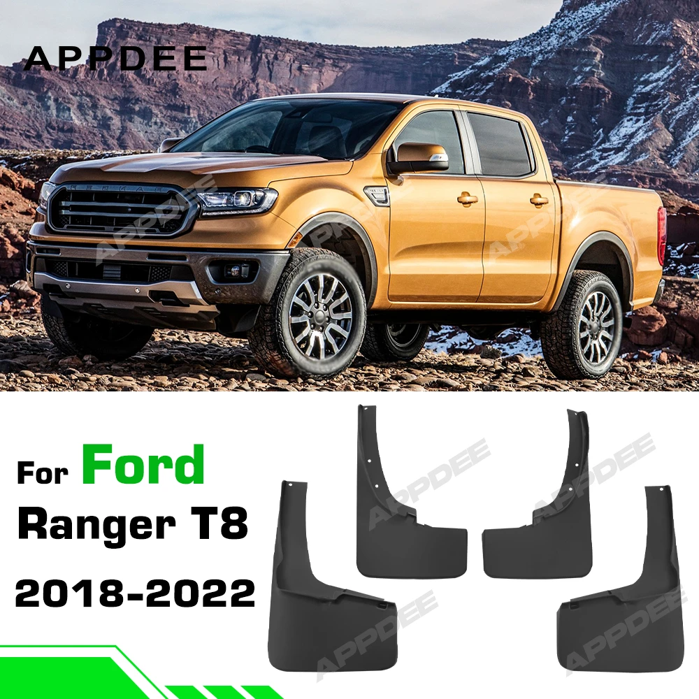 For Ford Ranger T8 2018 2019 2020 2021 2022 Fender Mudflaps Splash Guards Mudguards Mud Flaps car Accessories