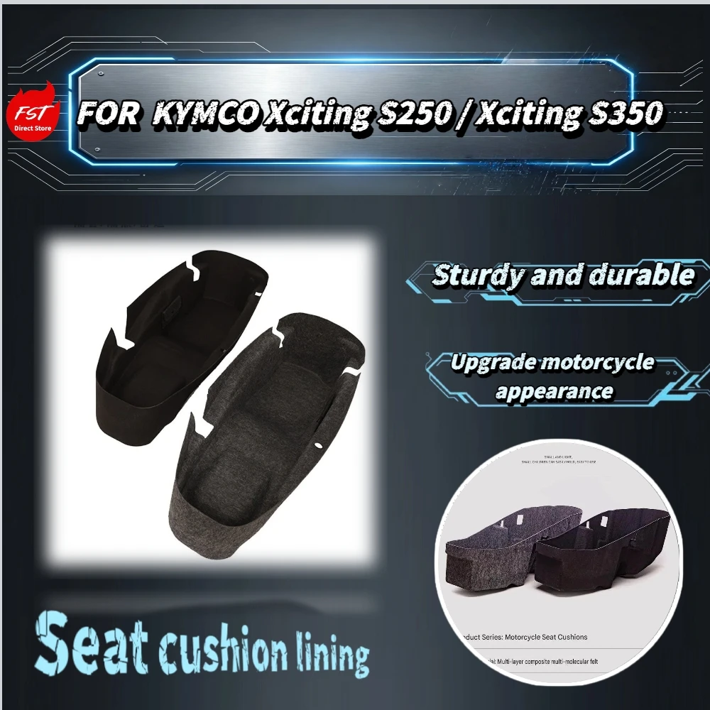 For KYMCO S250/S350 Scooter 3D One-Piece Flocked Bucket Liner 360° Full Barrel Coverage Sound & Thermal Insulation Felt Pad