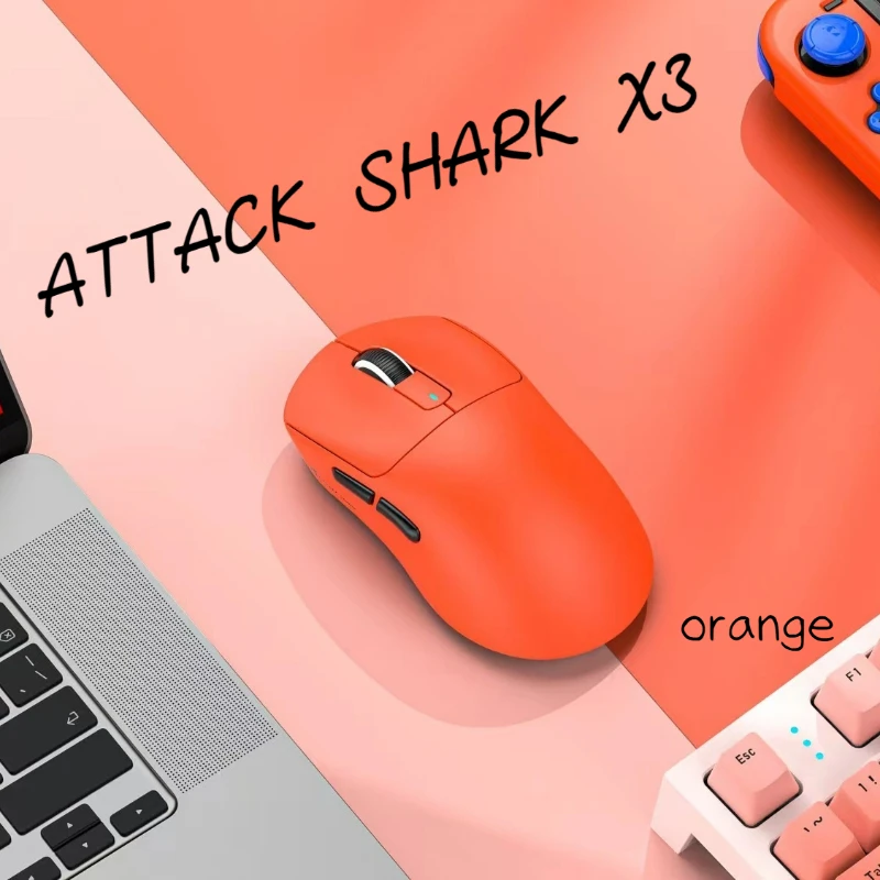 Attack Shark X3 lightweight 1600DPI Multiple Colors Bluetooth Tri-Mode Wireless Mode 2.4G Gaming Mouse Ergonomics Low Latency