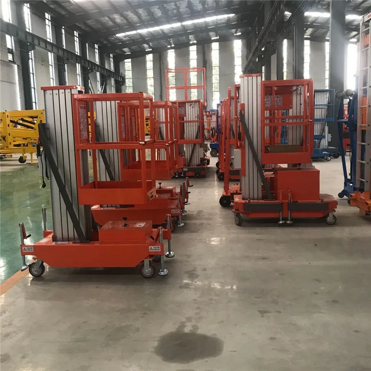 Customized Single and Double Column Aluminum Alloy Aerial Work Vehicle 6-10 Meter Elevator Lifting Platform Mobile Lift Tables