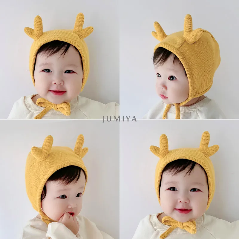 

Baby Hat 0-3 Months Spring Autumn Thin Section 35-45cm Super Cute Men And Women Baby Set Head Ear Protection Cap Hot