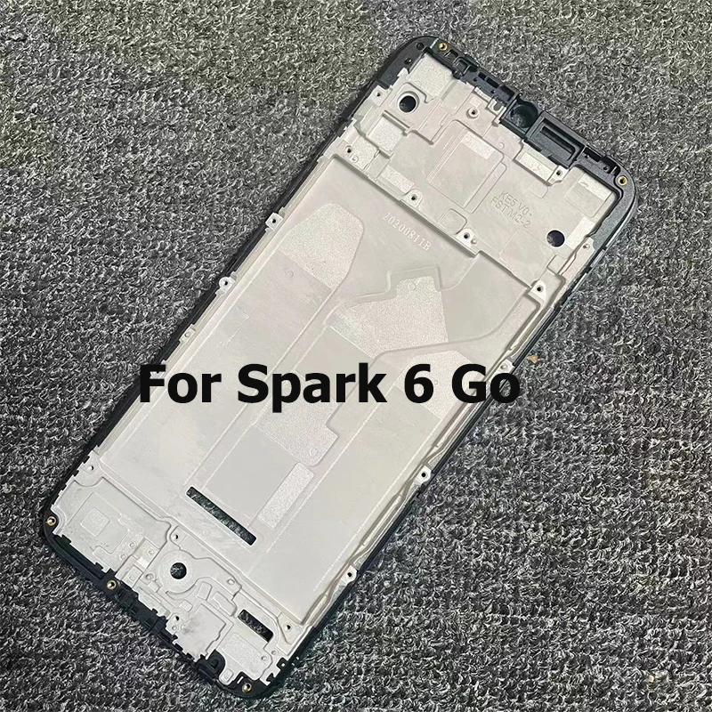 Front Bezel Housing Middle Frame For Tecno Spark 8T 7 7T 7P 6 5 4 Go Air Pro Rear Plate Chassis Power Volume Button Replacement