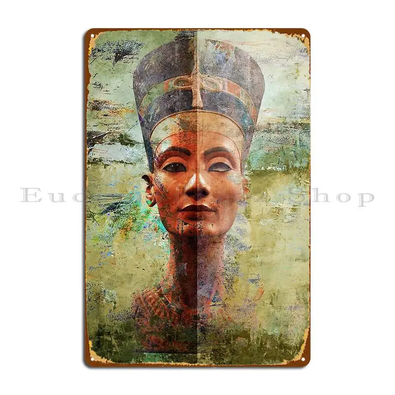 Старинные египетские металлические знаки Queen Nefertiti, Настенный декор для бара, клуба, Настенный декор, персонализированный жестяной плакат