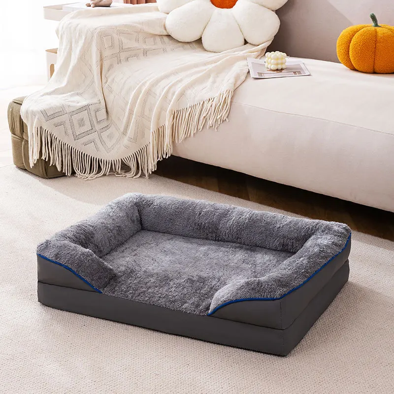 Pet Cat Bed Sofa  House Candy-colored Square Nest Pets Kennels for Small Dogs Cats Winter Puppy Kittens Sleeping Baskets