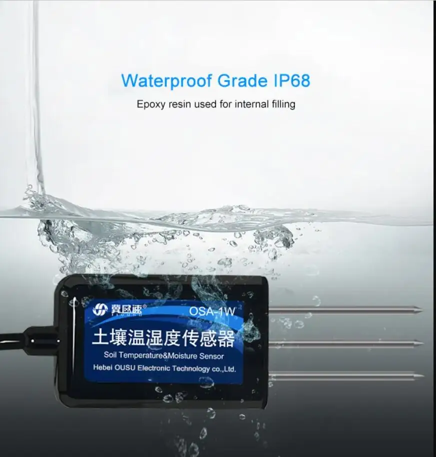 Greenhouse wired RS485 output Soil Temperature Humidity Moisture Conductivity EC PH Sensor detector probe