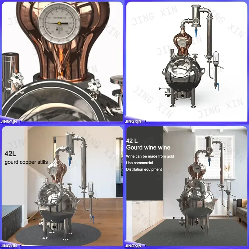custom for 42L Alcohol Distiller Stainless Steel Home Brewing Equipment Moonshine Still Kit for Whiskey Vodka Brandy Wine