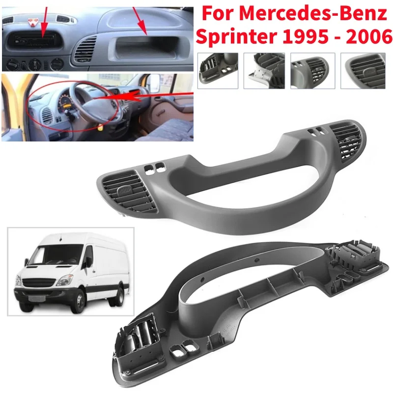 

2Pcs/set For Mercedes-Benz Sprinter 1995 - 2006 Dashboard Panel Housing & Instrument Panel Air Outlet Vent Car Interior Parts
