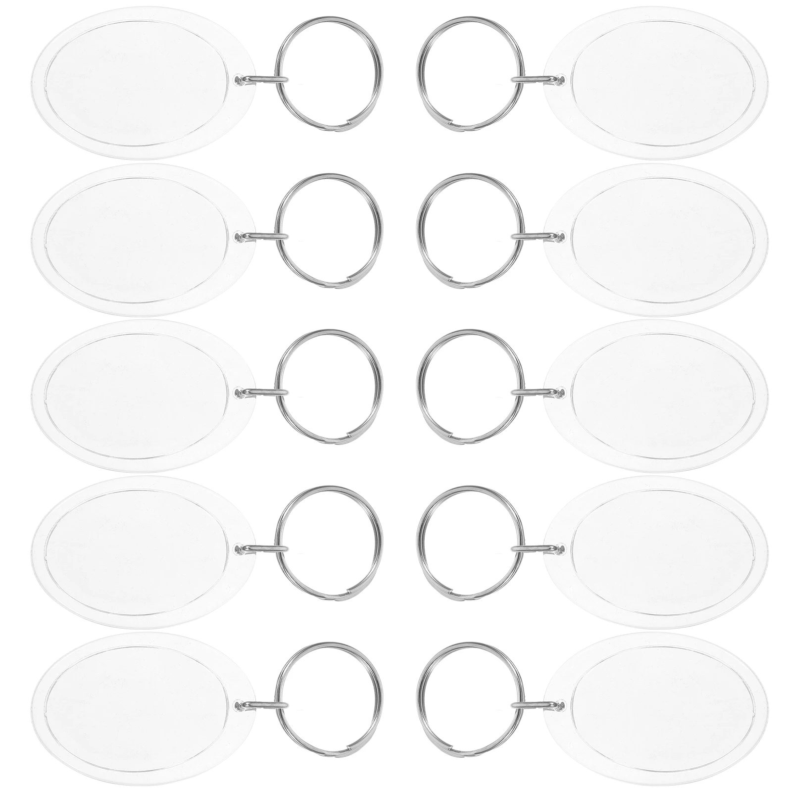 

24Pcs Blank Insert Keyring Acrylic Photo Frame Keychain DIY Picture Frame Key Ring for Custom Design Blank Insert Keyring