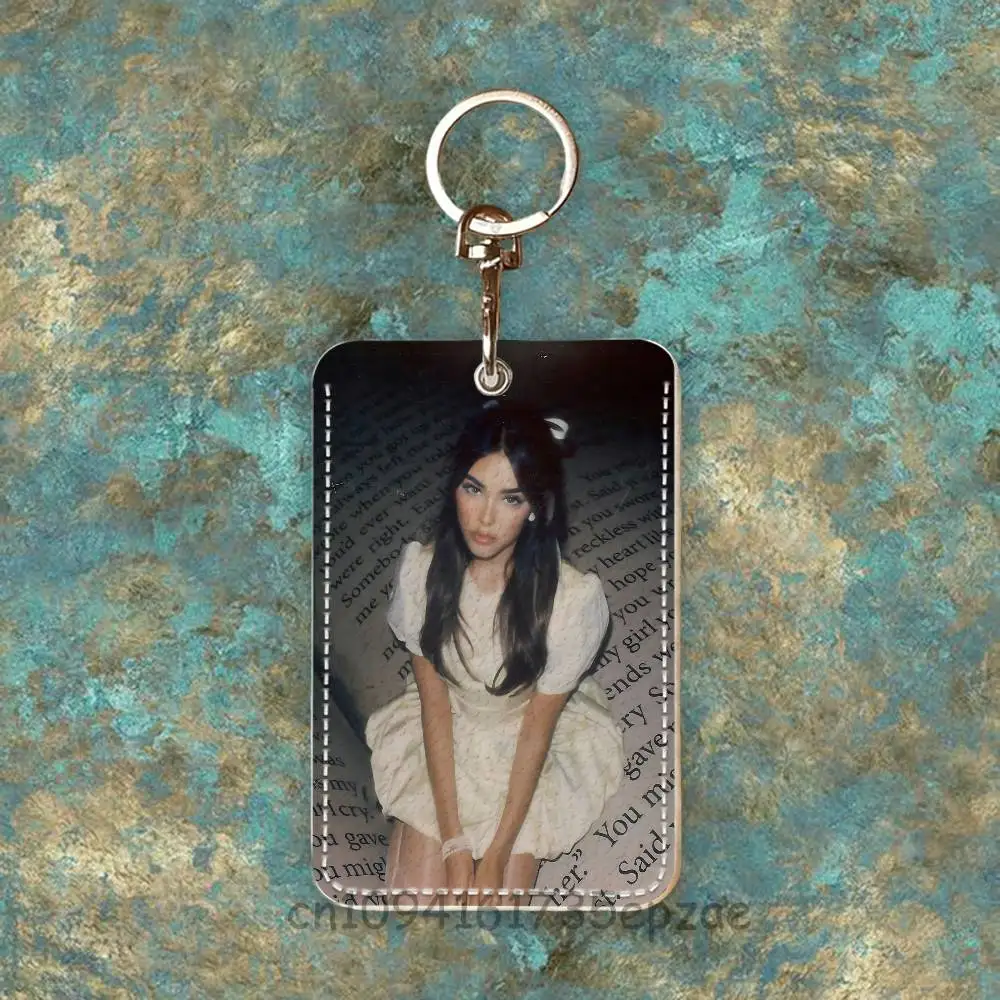 M-Madison B-Beer Premium PU Leather Card Holder Card Case with Metal Carabiner,Customizable Design for Daily Use