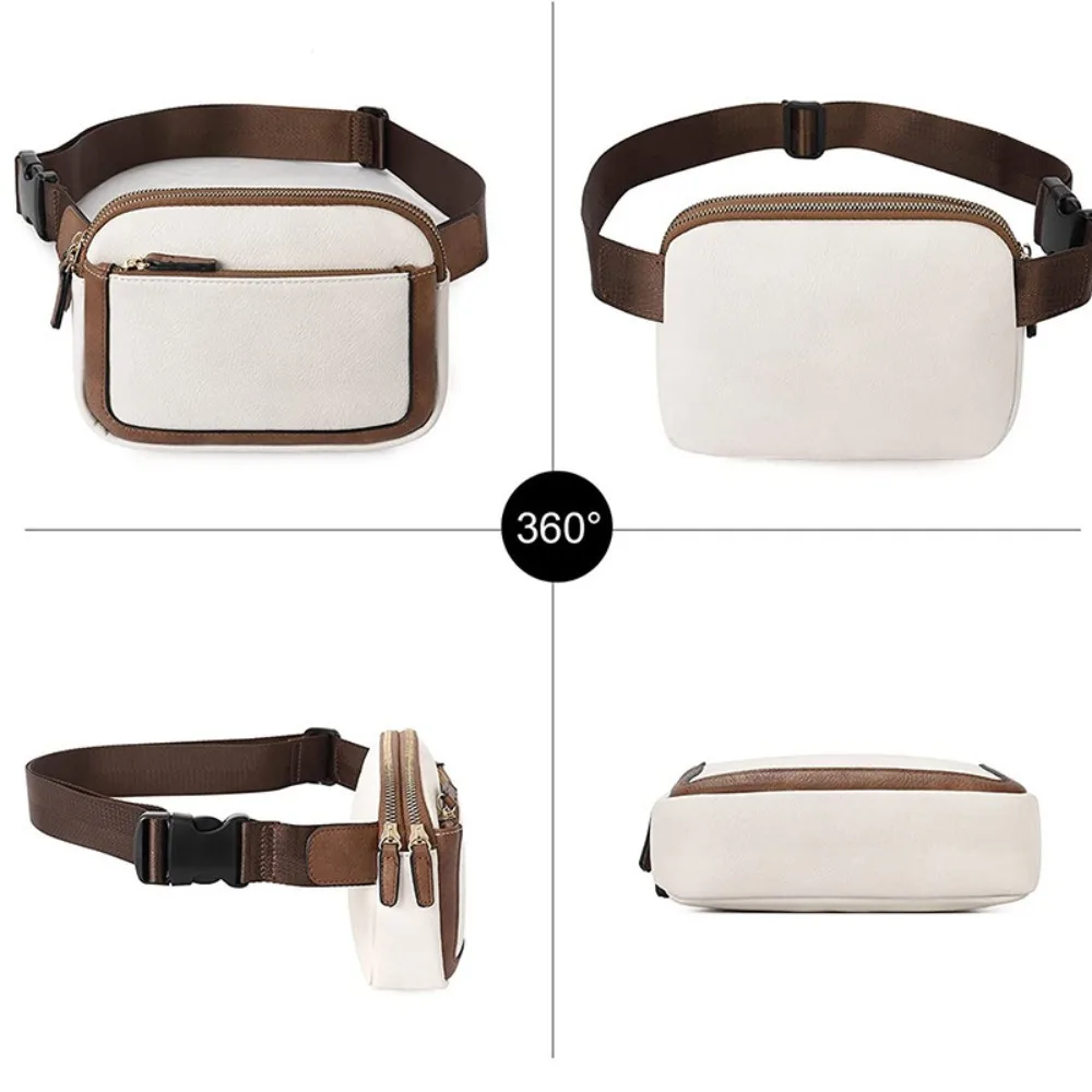 

Женская поясная сумка в корейском стиле с регулируемым ремнем, из искусственной кожи, через плечо, нагрудная сумка, с карманом для карт, клатч, спортивная сумка на пояс