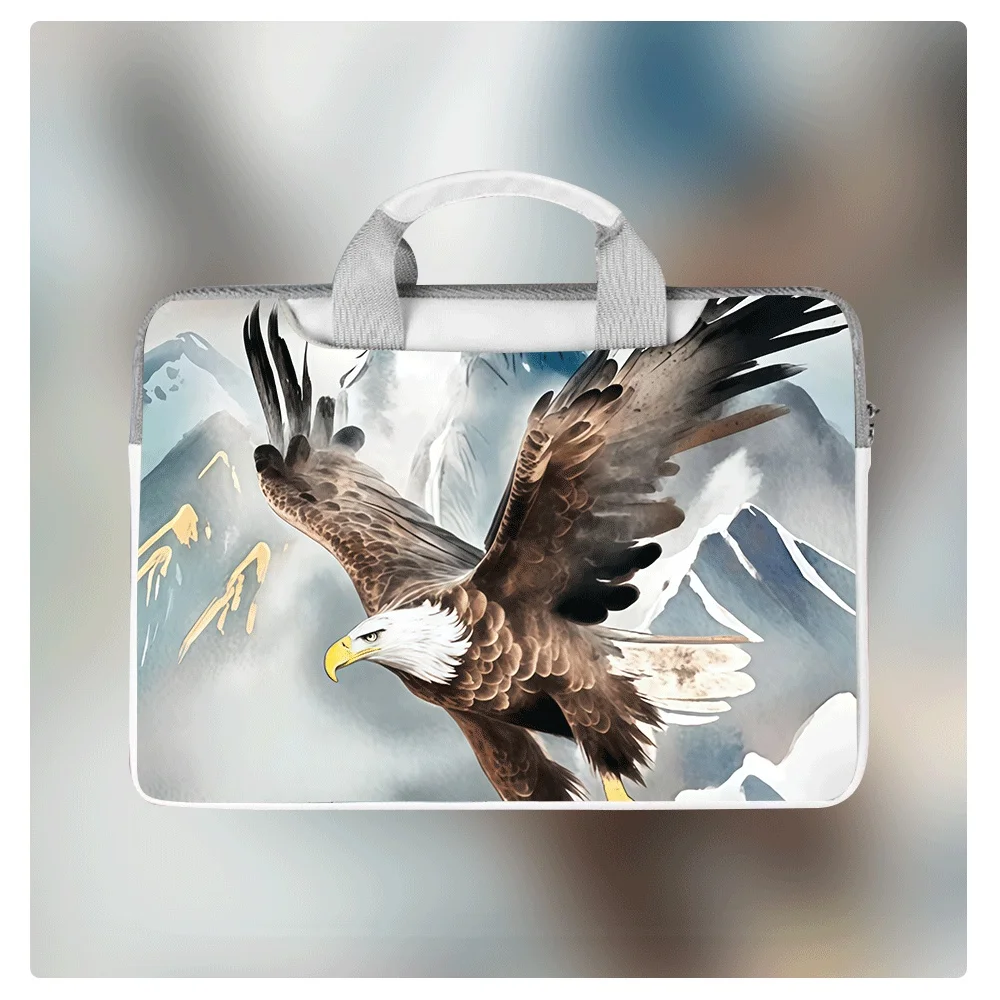 

Fashionable Eagle Print Laptop Briefcase 12 13 14.6 16 Inch Waterproof Shockproof Large Capacity Handbag Laptop Protective Case