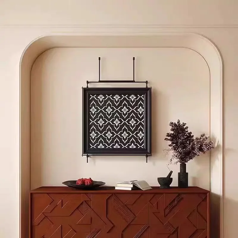 Modern Abstract Metal Wall Lamp with Integrated LED Light Retro Industrial Style Hanging Art Frame for Hotel Entrance