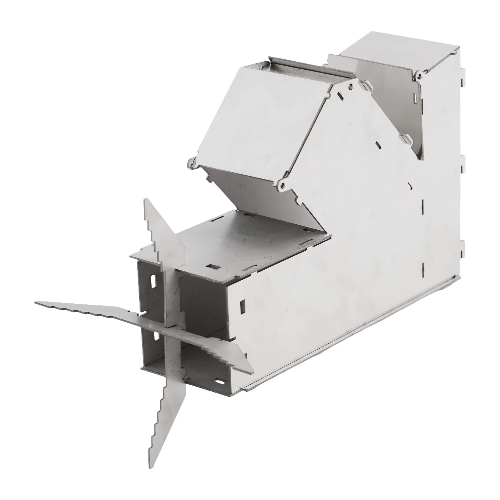 

Складная ракетная дровяная печь, дровяная печь для кемпинга из нержавеющей стали, применима для топлива, компактная и удобная для переноски