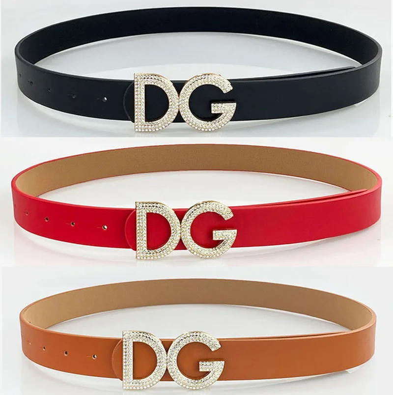 أزياء المرأة حزام الإناث الديكور DG إلكتروني مشبك كريستال حزام الخصر دعوى تنورة الجينز مع حزام كريستال