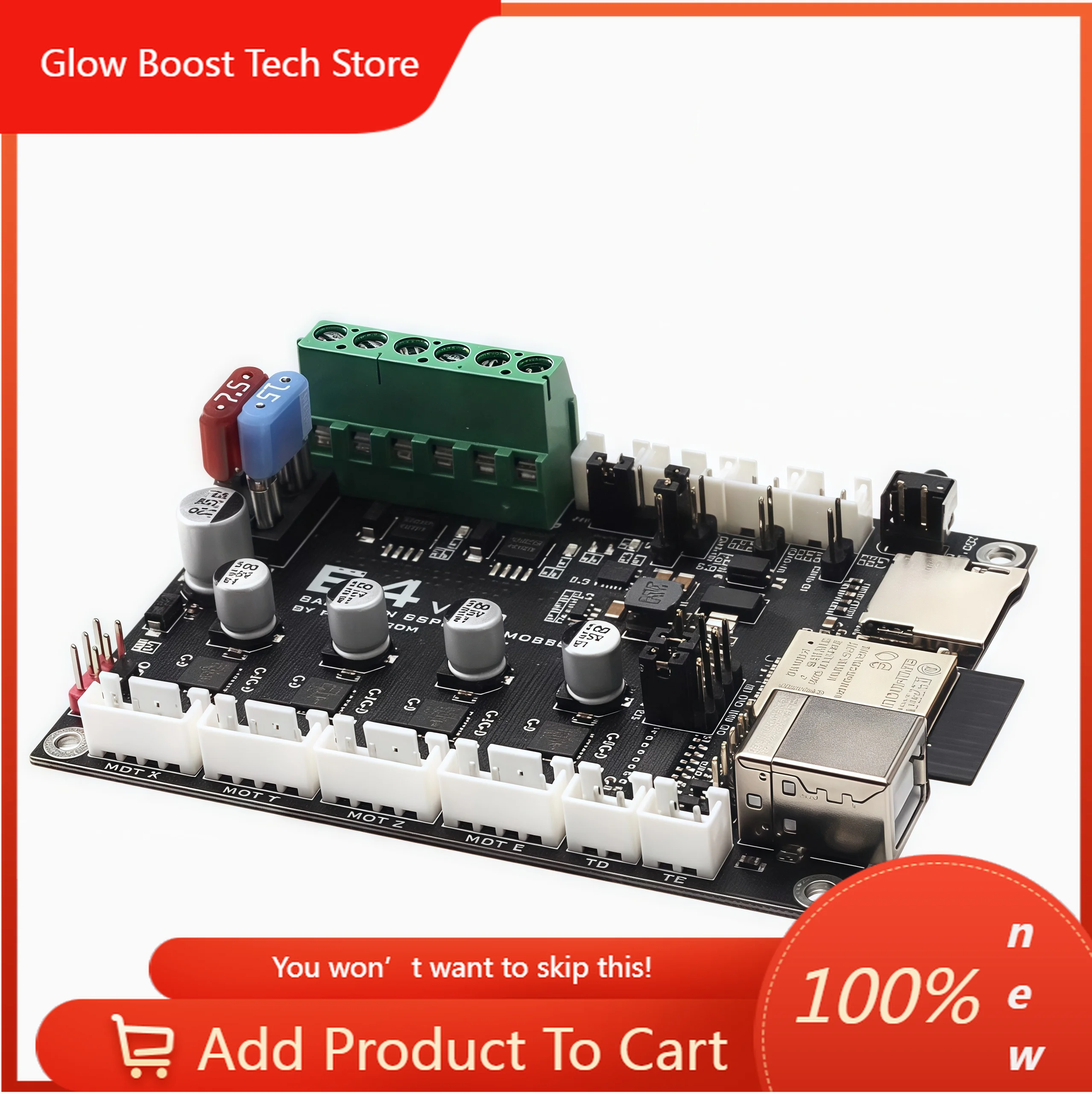 

NY3D printer motherboard E4 V1.0 ESP32 motherboard control board integrated TMC2209 driver with WIFI