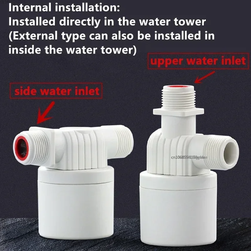 1/2" 3/4" 1" Male Thread Float Valve for Water Tank Floating Ball Valve Automatic Water Level Control Internal Installati Valve