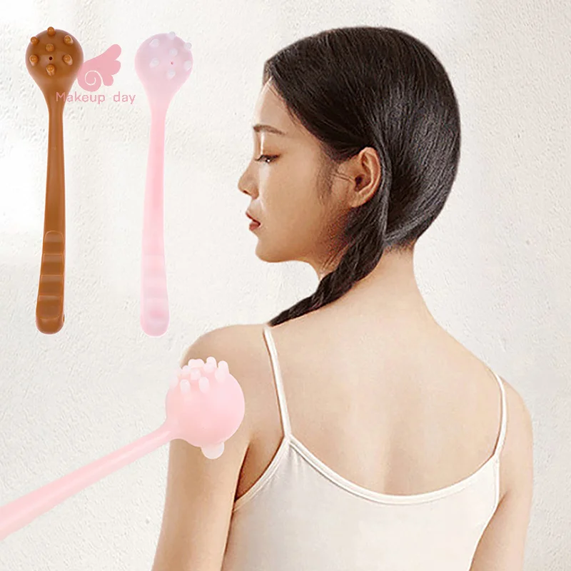 

1 PCS Manual Back Massage Hammer Tool, Silicone Long Handheld Hammer For Body Legs Arms Back Knock Scratcher For Home Office Gym
